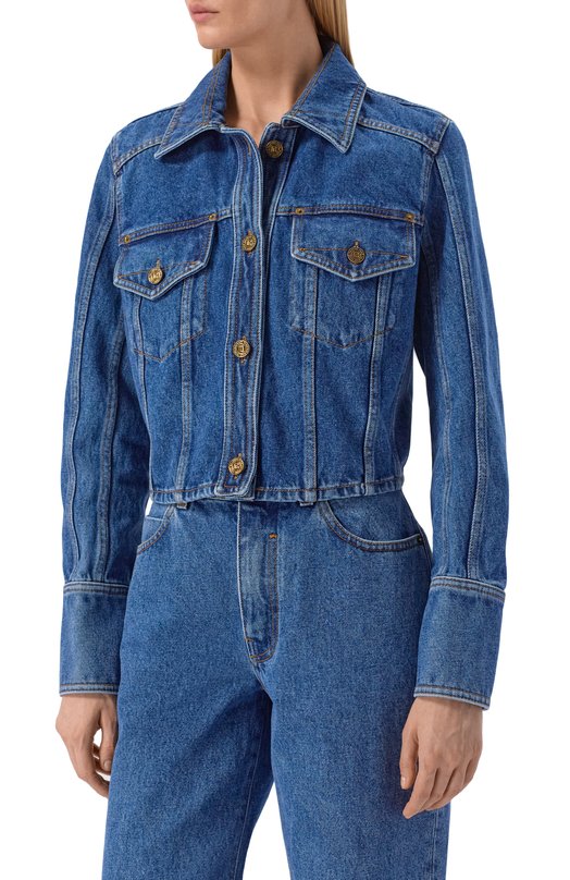 Джинсовая куртка Balmain GF1TC215/DG08 Синий  GF1TC215/DG08 Фото 3