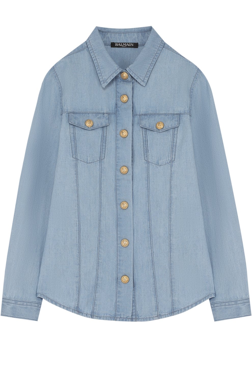 Джинсовая рубашка с декоративными пуговицами BALMAIN, арт. S8E/1010/T192, фото 1