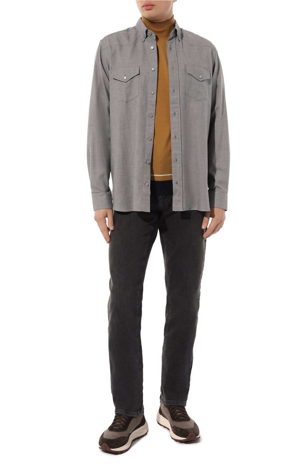 Рубашка из хлопка и кашемира ZILLI, арт. REGC02ZS04050ZS001649, фото 2