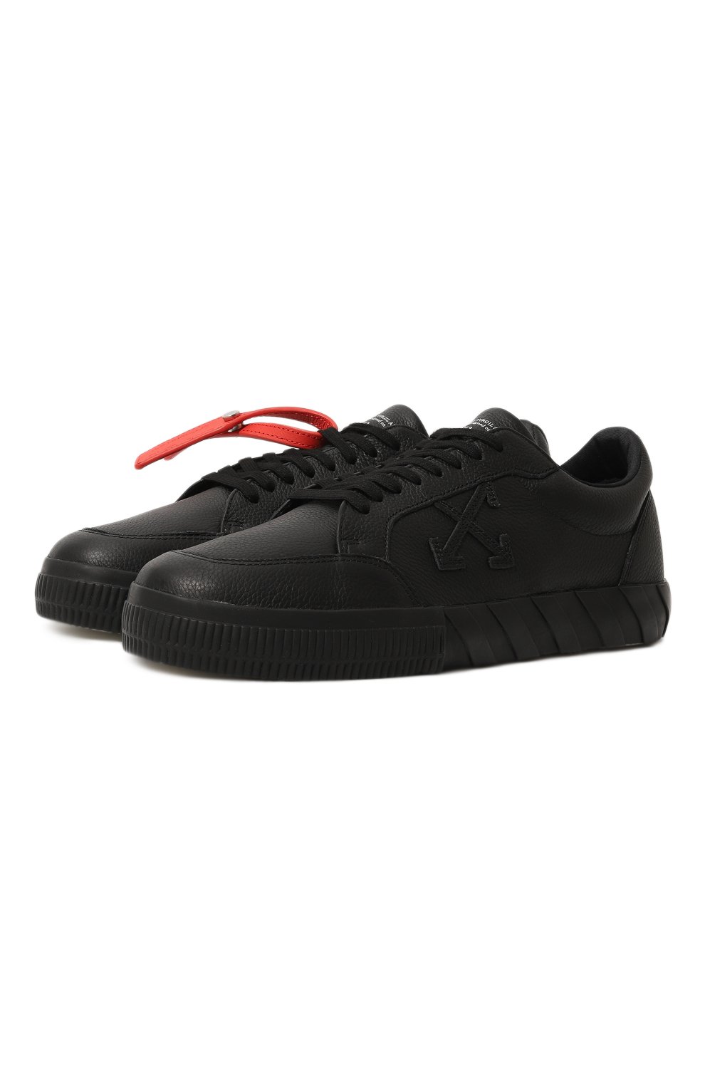 Кожаные кеды low vulcanized OFF-WHITE, арт. 0MIA085C99LEA0021010BLACK, фото 1