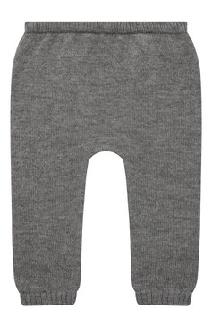 Детский комплект из пуловера и брюк BABY T серого цвета, арт. 22AI170C/1M-12M | Фото 4 (Материал внешний: Шерсть; Материал сплава: Проставлено; Нос: Не проставлено)