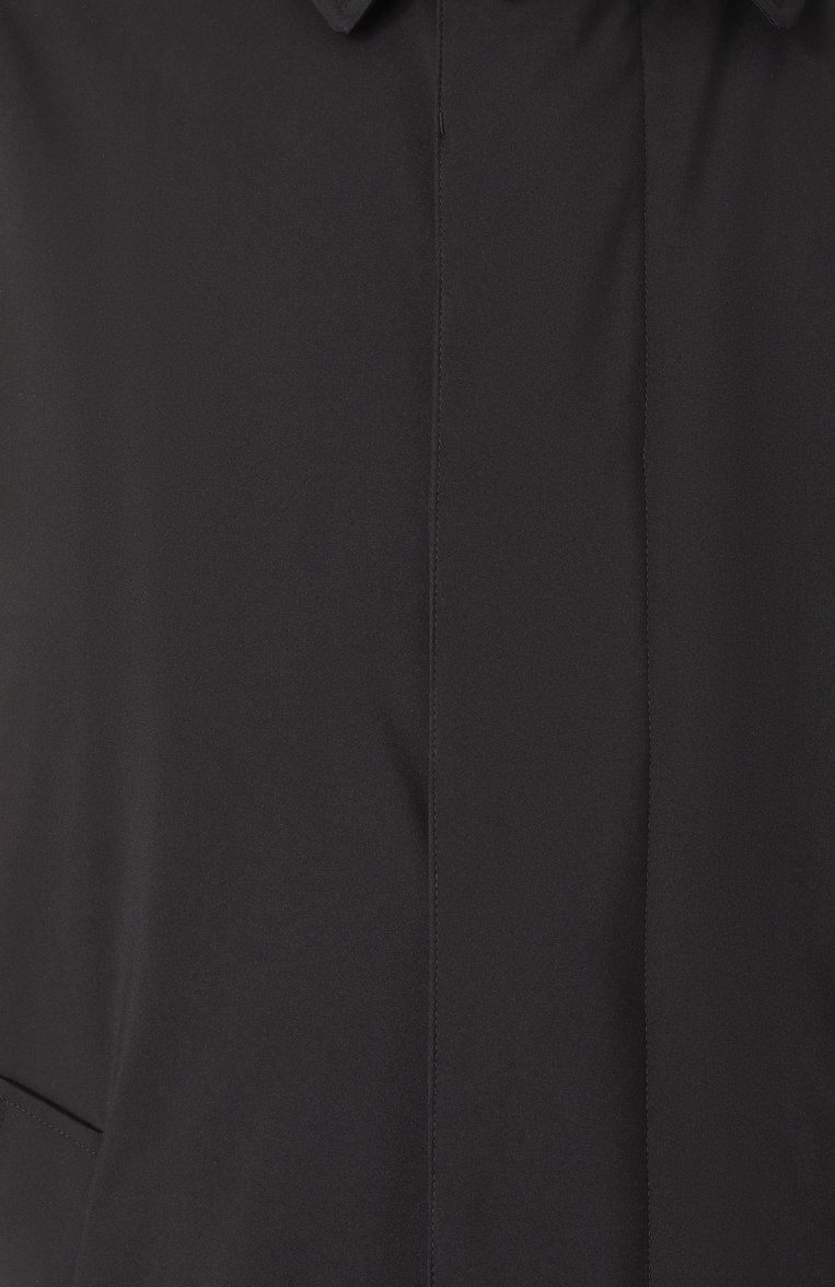 Мужской плащ STEFANO RICCI черного цвета, арт. M6J5100031/PL001H_SET | Фото 6 (Драгоценные камни: Проставлено; Длина (верхняя одежда): Короткие; Материал сплава: Проставлено; Рукава: Длинные; Мужское Кросс-КТ: Плащ-верхняя одежда; Стили: Кэжуэл; Материал внешний: Синтетический материал)