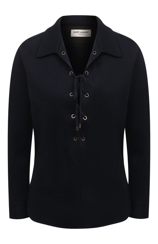 

Шерстяной пуловер Saint Laurent, Синий