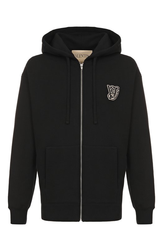Хлопковая толстовка Valentino 7V3MF29P/B36 Чёрный 7V3MF29P/B36