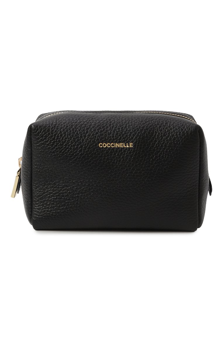 Женская кожаная косметичка trousse maxi COCCINELLE черного цвета, арт. E5MT525F701 | Фото 1 (Нос: Не проставлено; Материал сплава: Проставлено; Материал: Натуральная кожа)