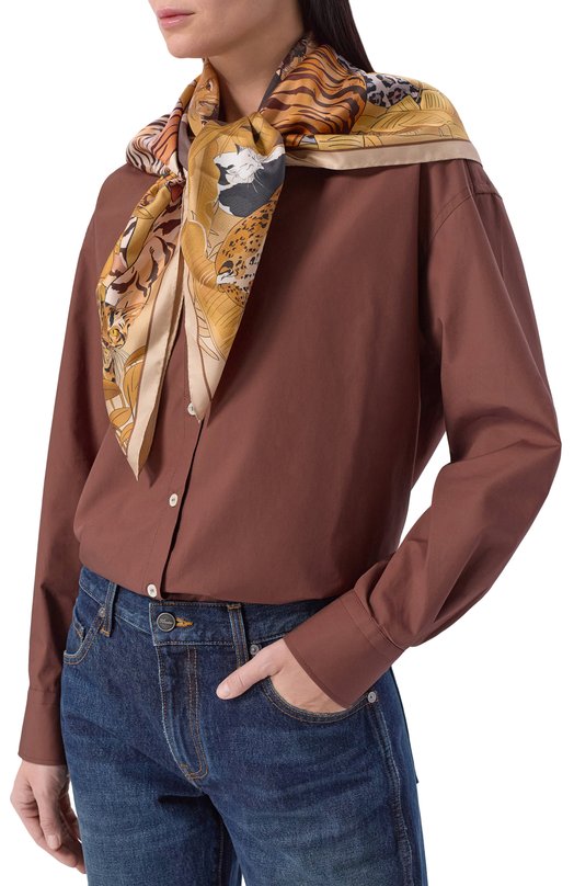 Шелковый платок Panthera Domestica Radical Chic 721381.07.02DP Коричневый  721381.07.02DP Фото 2