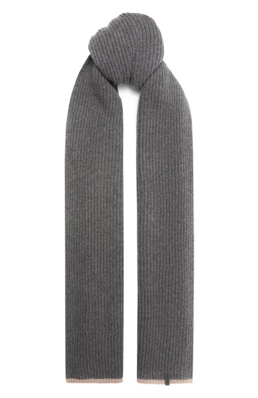 Кашемировый шарф Brunello Cucinelli M12504989 Серый M12504989