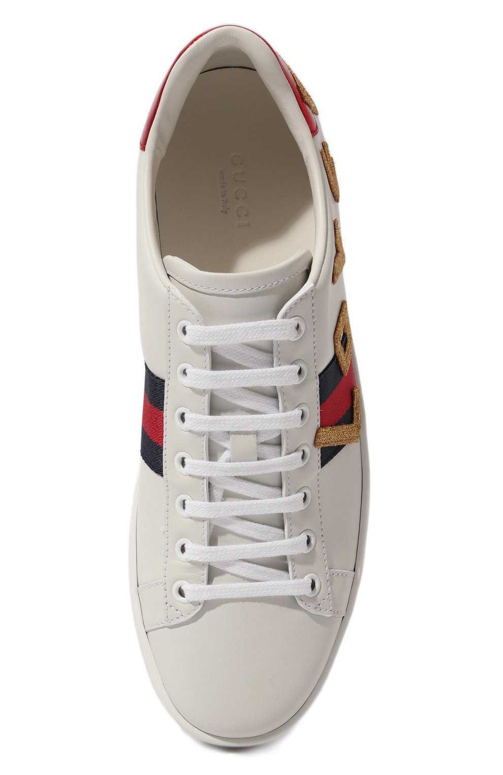 Кожаные кеды ace GUCCI белого цвета по цене 74750 руб., арт. 505328 DOPE0, фото 6 Кожаные кеды ace GUCCI, арт. 505328 DOPE0, фото 6