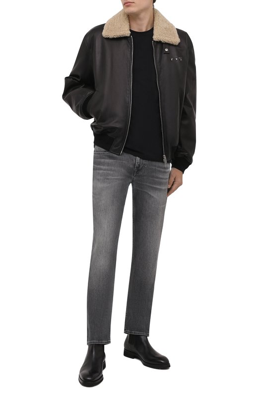 Хлопковая футболка 7 For All Mankind JSIM2370BK Чёрный  JSIM2370BK Фото 2