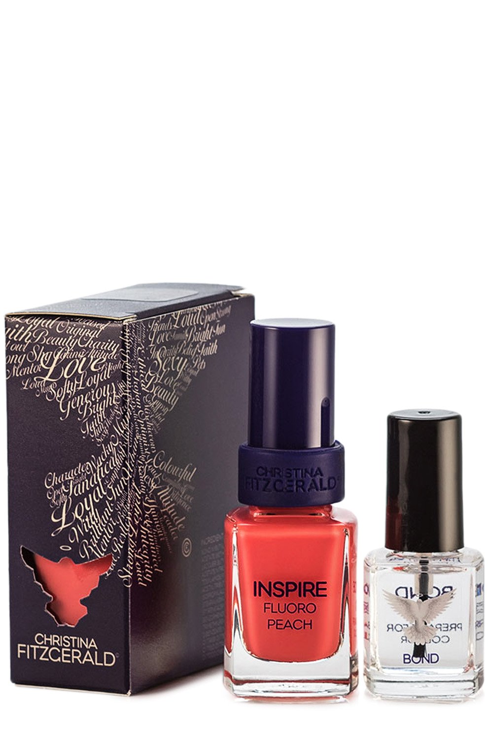 Лак для ногтей \персиковый сок\" inspire fluoro peach + bond" CHRISTINA FITZGERALD, арт. 9333381001382, фото 1