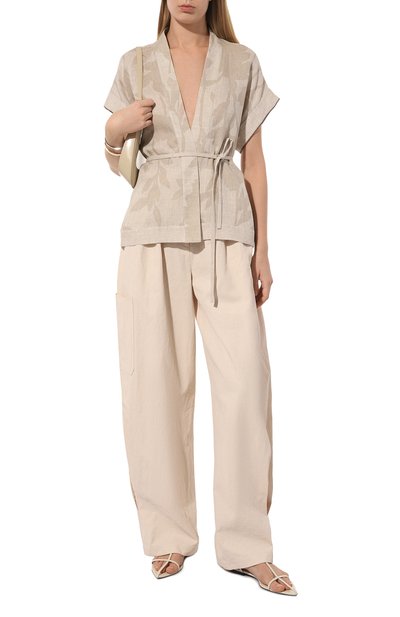 Женский льняной жакет-кимоно BRUNELLO CUCINELLI, арт. MB650B1344