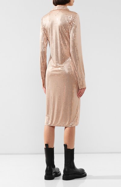 Платье BOTTEGA VENETA золотого цвета по цене 257500 руб., арт. 590111/VKFI0, фото 4 Платье BOTTEGA VENETA, арт. 590111/VKFI0, фото 4