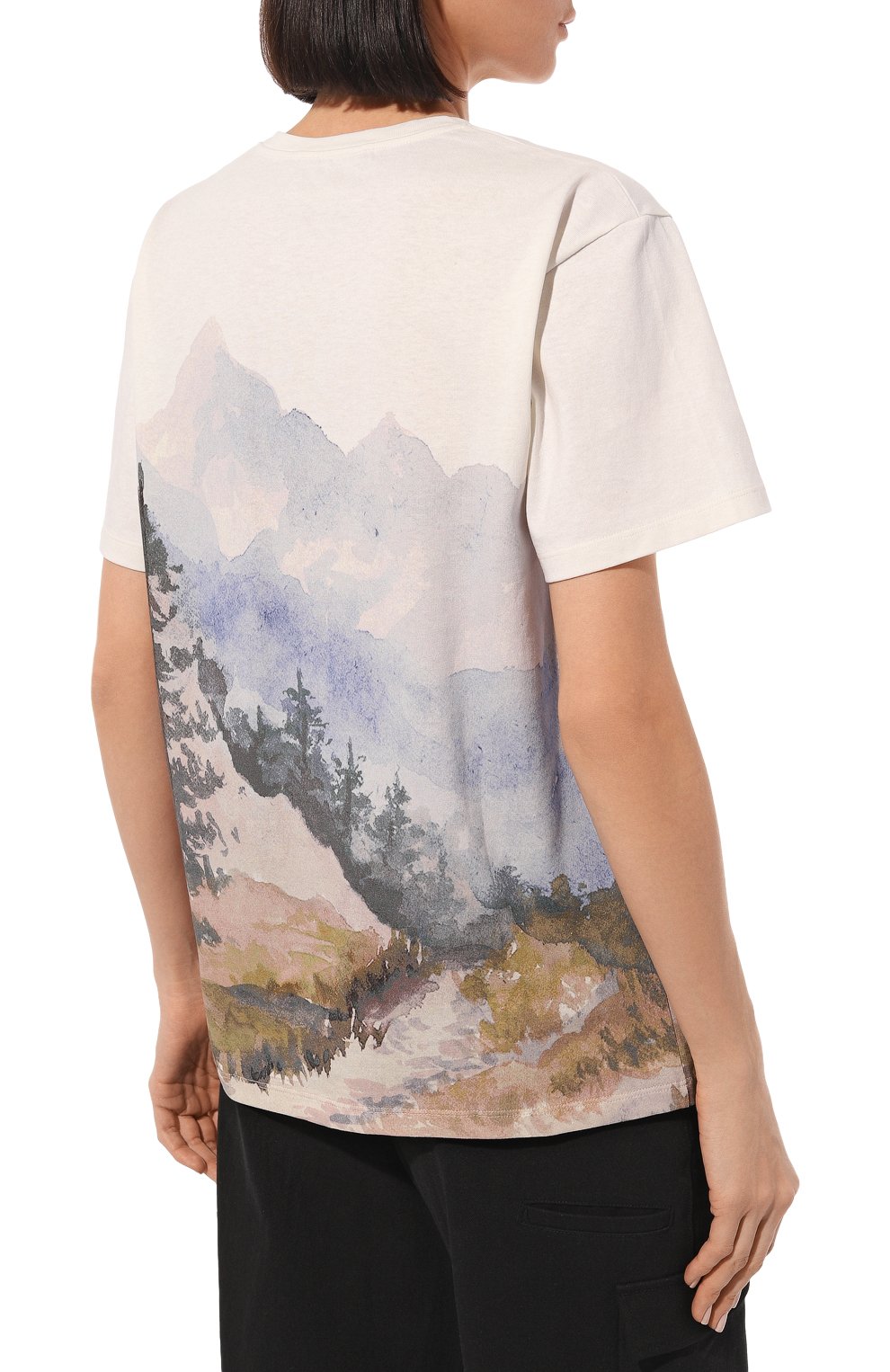 Хлопковая футболка the north face x gucci GUCCI разноцветного цвета по цене 79200 руб., арт. 672475 XJDS8, фото 4 Хлопковая футболка the north face x gucci GUCCI, арт. 672475 XJDS8, фото 4