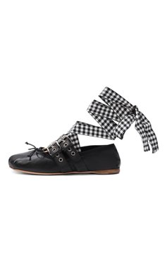 Кожаные балетки MIU MIU, арт. 5F466A-3H56-F0806-F-005, фото 2