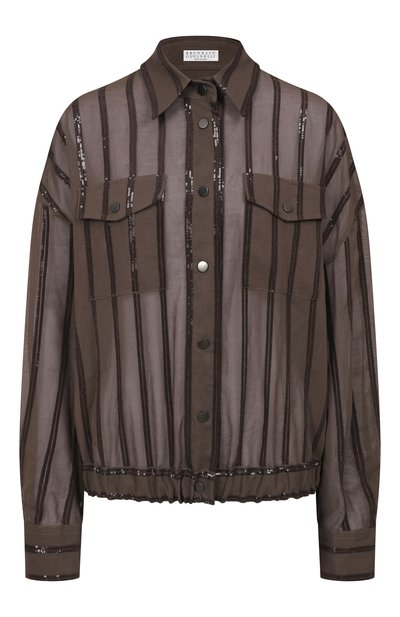 Женская хлопковая куртка BRUNELLO CUCINELLI, арт. MH911S0306