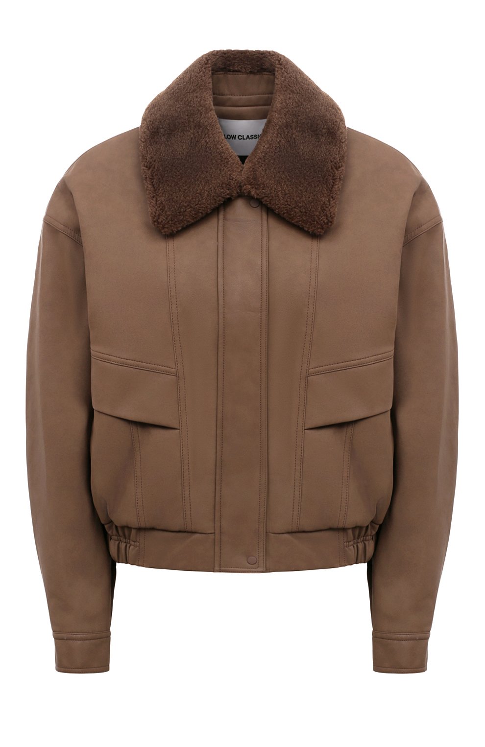 Бомбер из экокожи LOW CLASSIC коричневого цвета по цене 89950 руб., арт. L0W23WM_LT020_BR, фото 1 Бомбер из экокожи LOW CLASSIC, арт. L0W23WM_LT020_BR, фото 1