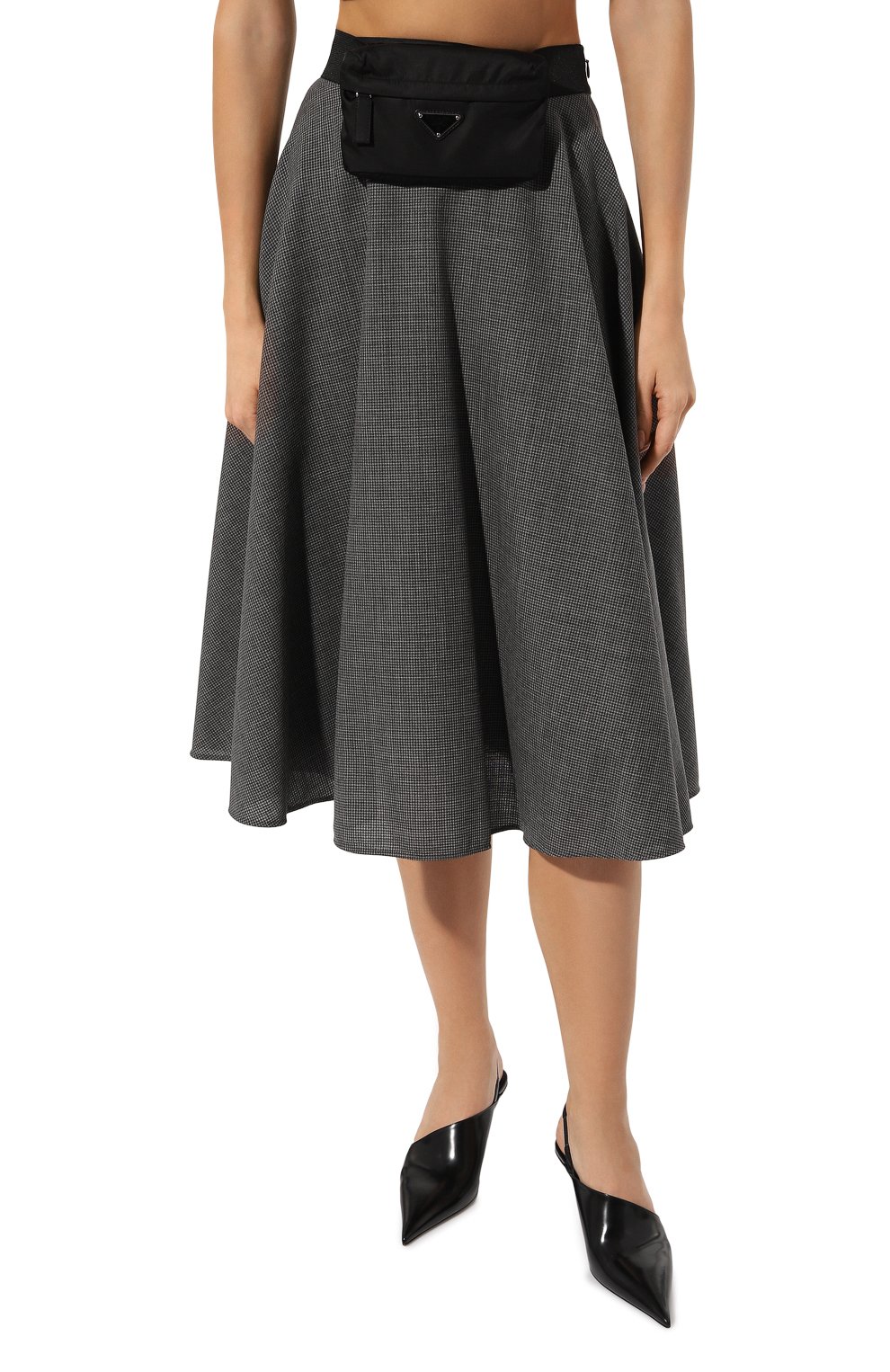 Шерстяная юбка PRADA, арт. P147T-1QKW-F0308-212, фото 3