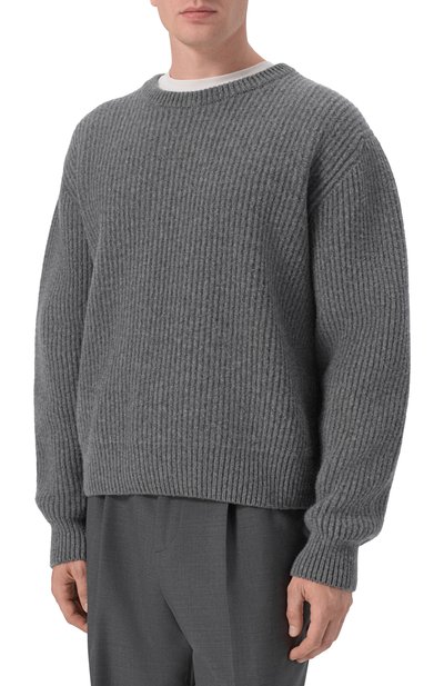 Шерстяной свитер JIL SANDER серого цвета по цене 164500 руб., арт. J22GP0305/J14848, фото 3 Шерстяной свитер JIL SANDER, арт. J22GP0305/J14848, фото 3