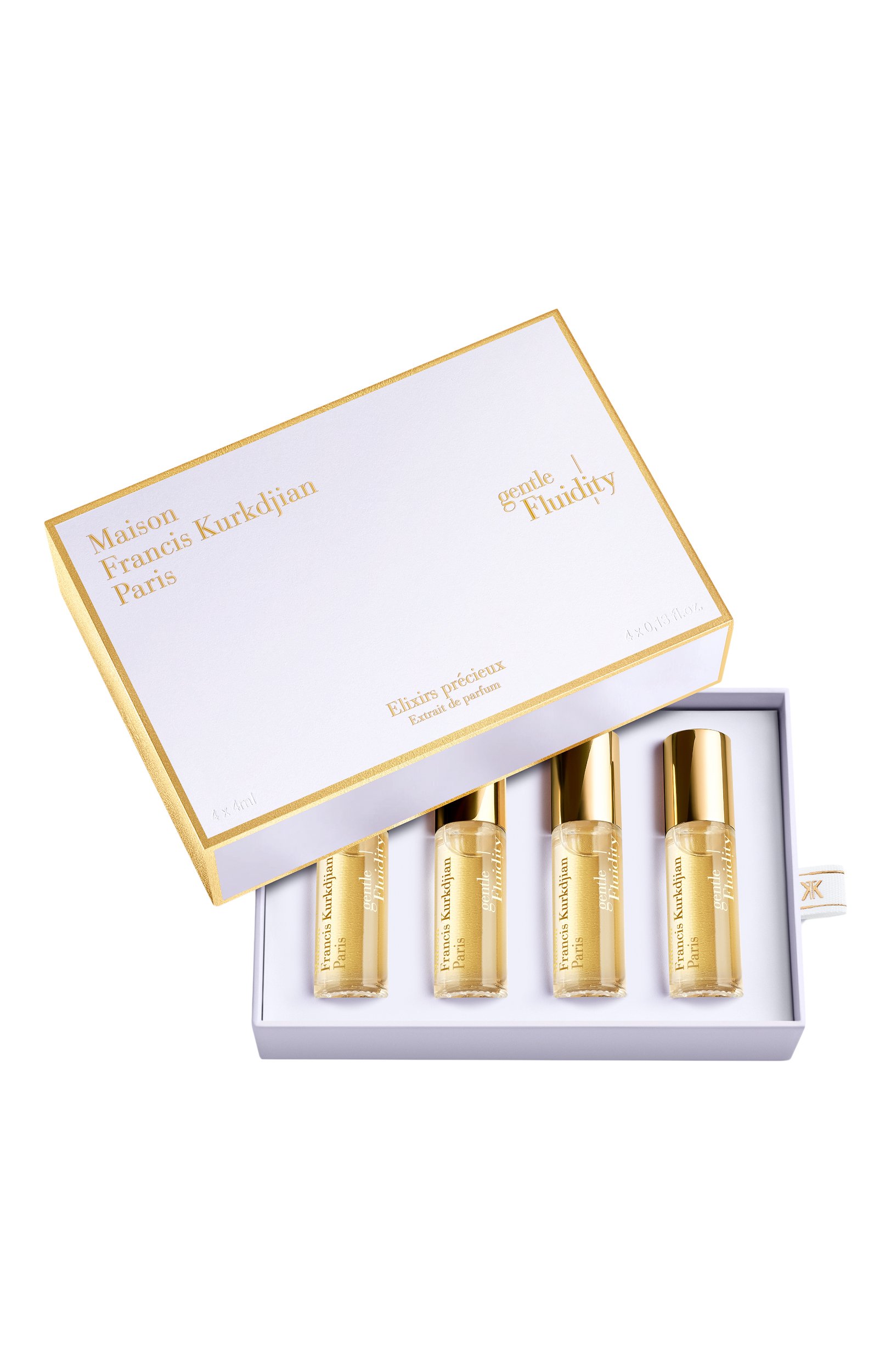 Парфюмерный набор gentle fluidity gold с роликовым аппликатором (4х4ml) MAISON FRANCIS KURKDJIAN бесцветного цвета по цене 11700 руб., арт. RA15283, фото 1 Парфюмерный набор gentle fluidity gold с роликовым аппликатором (4х4ml) MAISON FRANCIS KURKDJIAN, арт. RA15283, фото 1