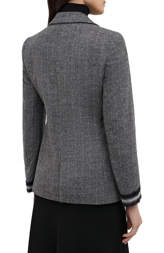 Жакет из шерсти и хлопка Giorgio Armani 0WHGG0HS/T004G Серый  0WHGG0HS/T004G Фото 5