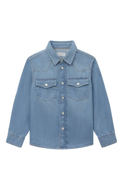 Джинсовая рубашка BRUNELLO CUCINELLI, арт. BR683C360A, фото 1