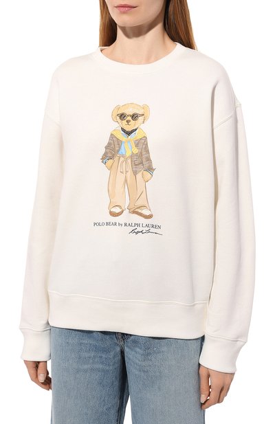 Хлопковый свитшот POLO RALPH LAUREN белого цвета по цене 36600 руб., арт. 211924298, фото 3 Хлопковый свитшот POLO RALPH LAUREN, арт. 211924298, фото 3