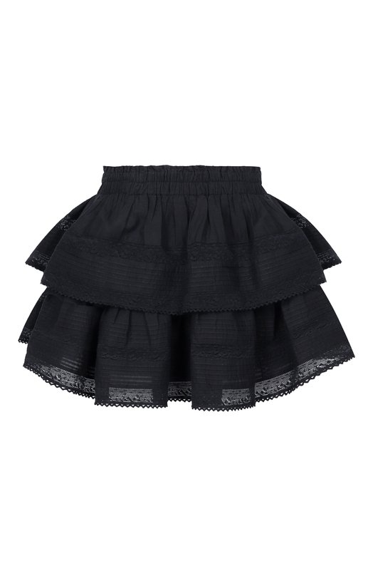 Хлопковая юбка Love Shack Fancy LS002-289 Чёрный LS002-289