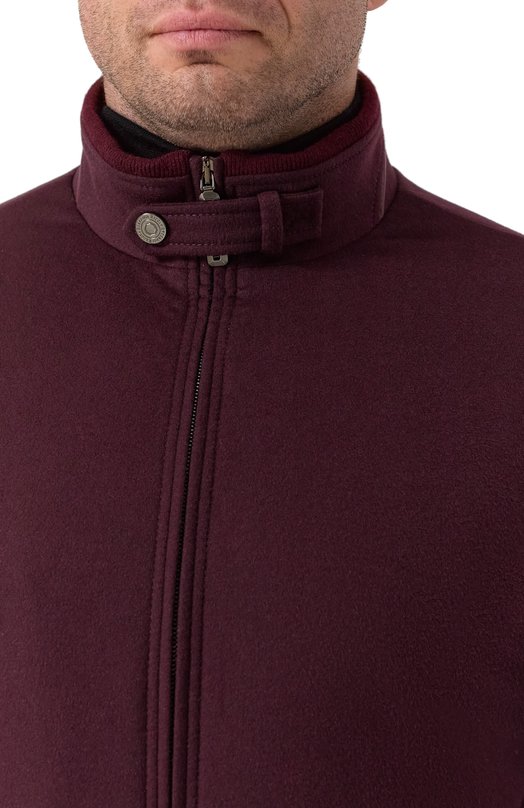 Кашемировый бомбер Stefano Ricci MZJ5300010/C0001T/60 Бордовый  MZJ5300010/C0001T/60 Фото 5