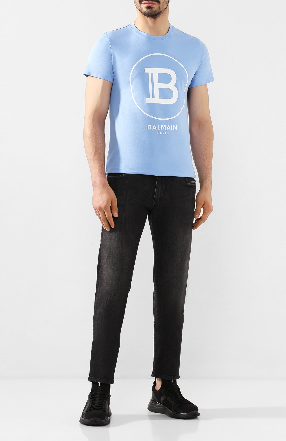 Хлопковая футболка BALMAIN, арт. TH01601/I332, фото 2