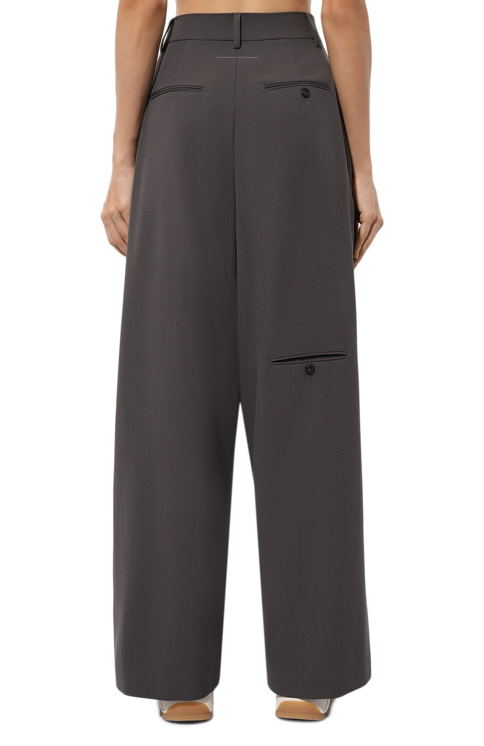 Брюки MM6 серого цвета по цене 74600 руб., арт. S62KB0206/S76435, фото 4 Брюки MM6, арт. S62KB0206/S76435, фото 4