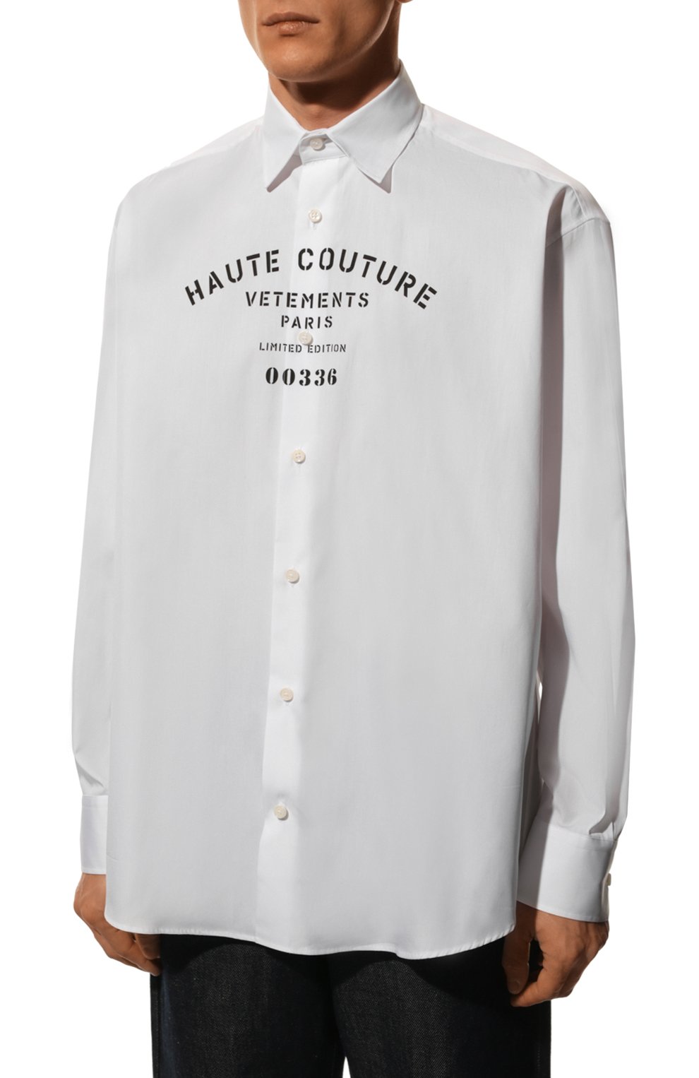 Хлопковая рубашка VETEMENTS, арт. UA53SH450W 1001/M, фото 3