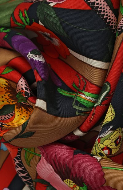 Шелковый платок с принтом GUCCI, арт. 501638/3G001, фото 2