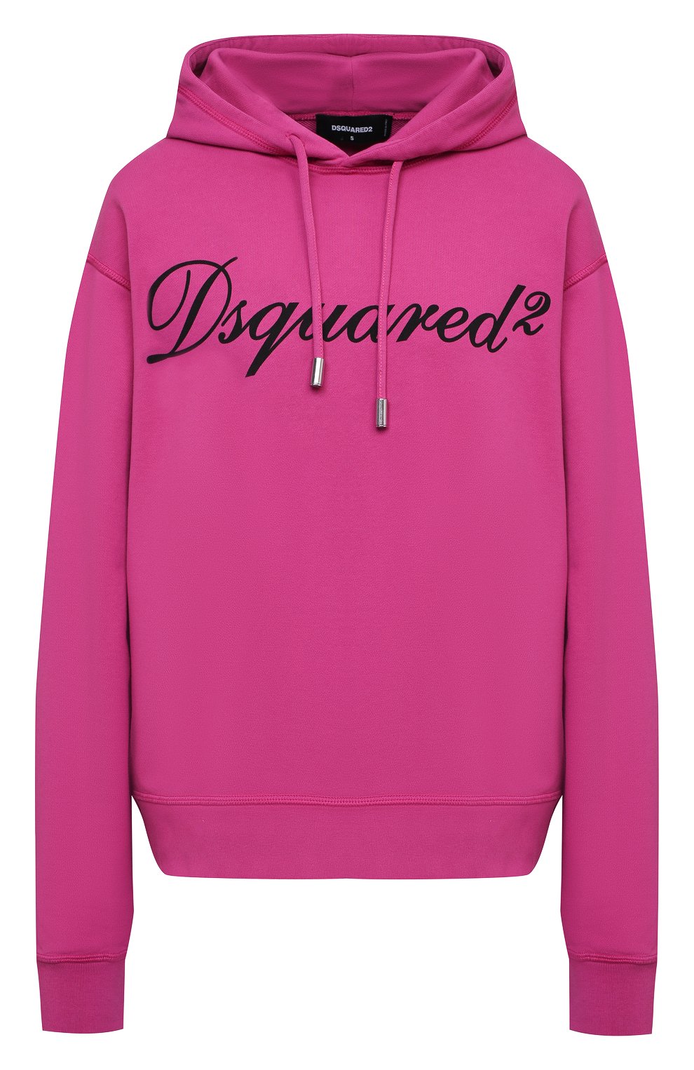 Хлопковое худи DSQUARED2 розового цвета по цене 37650 руб., арт. S72GU0317/S25462, фото 1 Хлопковое худи DSQUARED2, арт. S72GU0317/S25462, фото 1