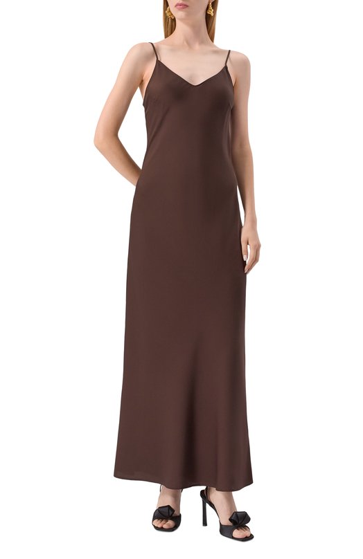 Шелковое платье Allude 255/84004 Коричневый  255/84004 Фото 3