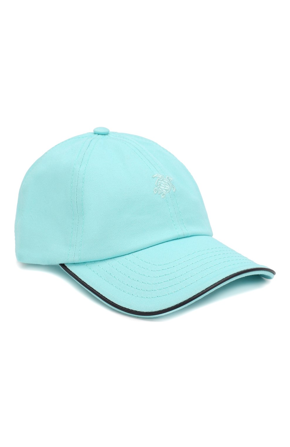 Хлопковая бейсболка VILEBREQUIN голубого цвета по цене 5890 руб., арт. CPIE9400, фото 1 Хлопковая бейсболка VILEBREQUIN, арт. CPIE9400, фото 1