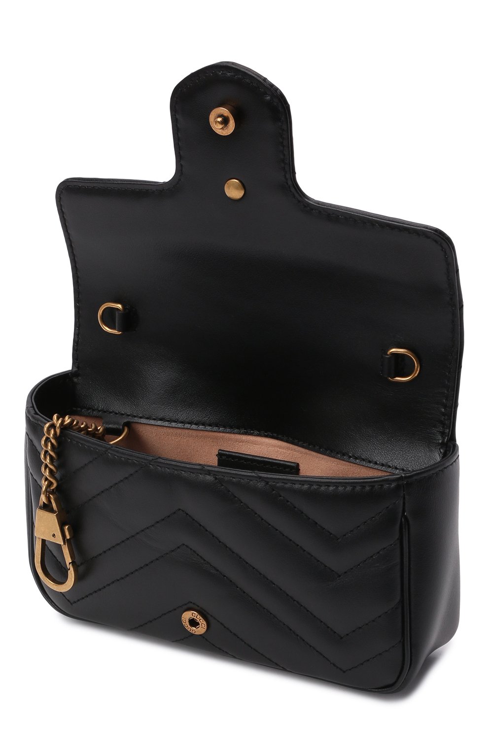 Сумка gg marmont super mini GUCCI черного цвета по цене 182500 руб., арт. 476433/DTDCT, фото 4 Сумка gg marmont super mini GUCCI, арт. 476433/DTDCT, фото 4