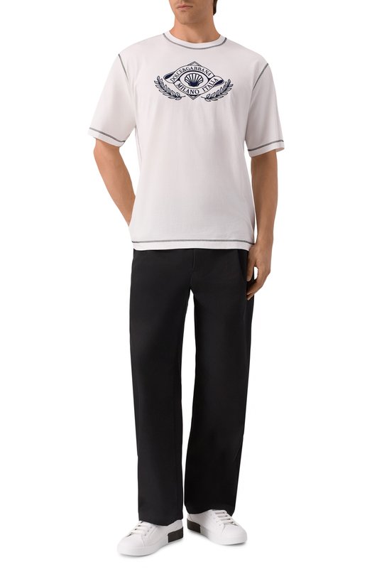 Кожаные кеды Portofino Dolce & Gabbana CS2278/AF218 Белый  CS2278/AF218 Фото 2