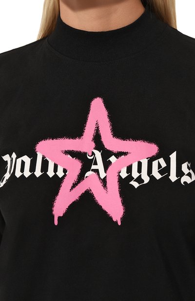 Хлопковая футболка PALM ANGELS, арт. PWAA020C99JER0151030, фото 5