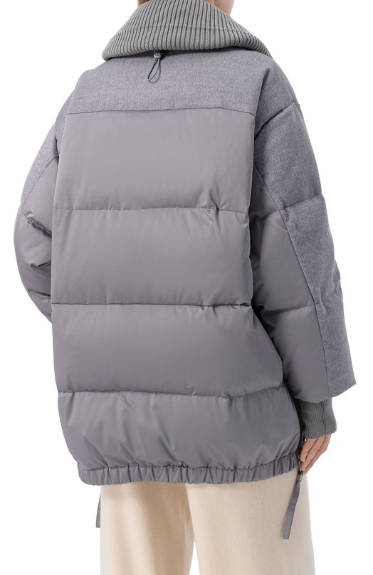 Пуховик из шерсти и вискозы Duno BLANCA/PRAT0 MESTRE Серый  BLANCA/PRAT0 MESTRE Фото 4