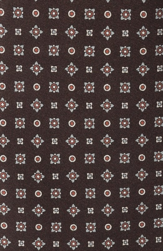 Шелковый галстук Canali 18/HS04584 Коричневый  18/HS04584 Фото 4