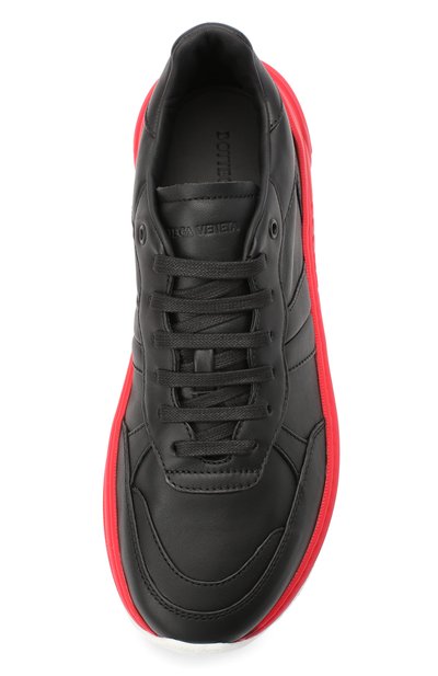 Кожаные кроссовки BOTTEGA VENETA черного цвета по цене 66900 руб., арт. 565646/VT040, фото 5 Кожаные кроссовки BOTTEGA VENETA, арт. 565646/VT040, фото 5