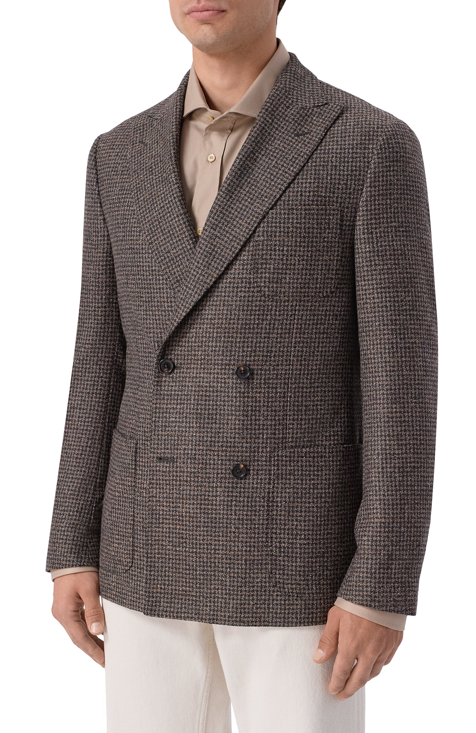 Шерстяной пиджак CORNELIANI коричневого цвета по цене 128500 руб., арт. 28X009/2A16360, фото 3 Шерстяной пиджак CORNELIANI, арт. 28X009/2A16360, фото 3
