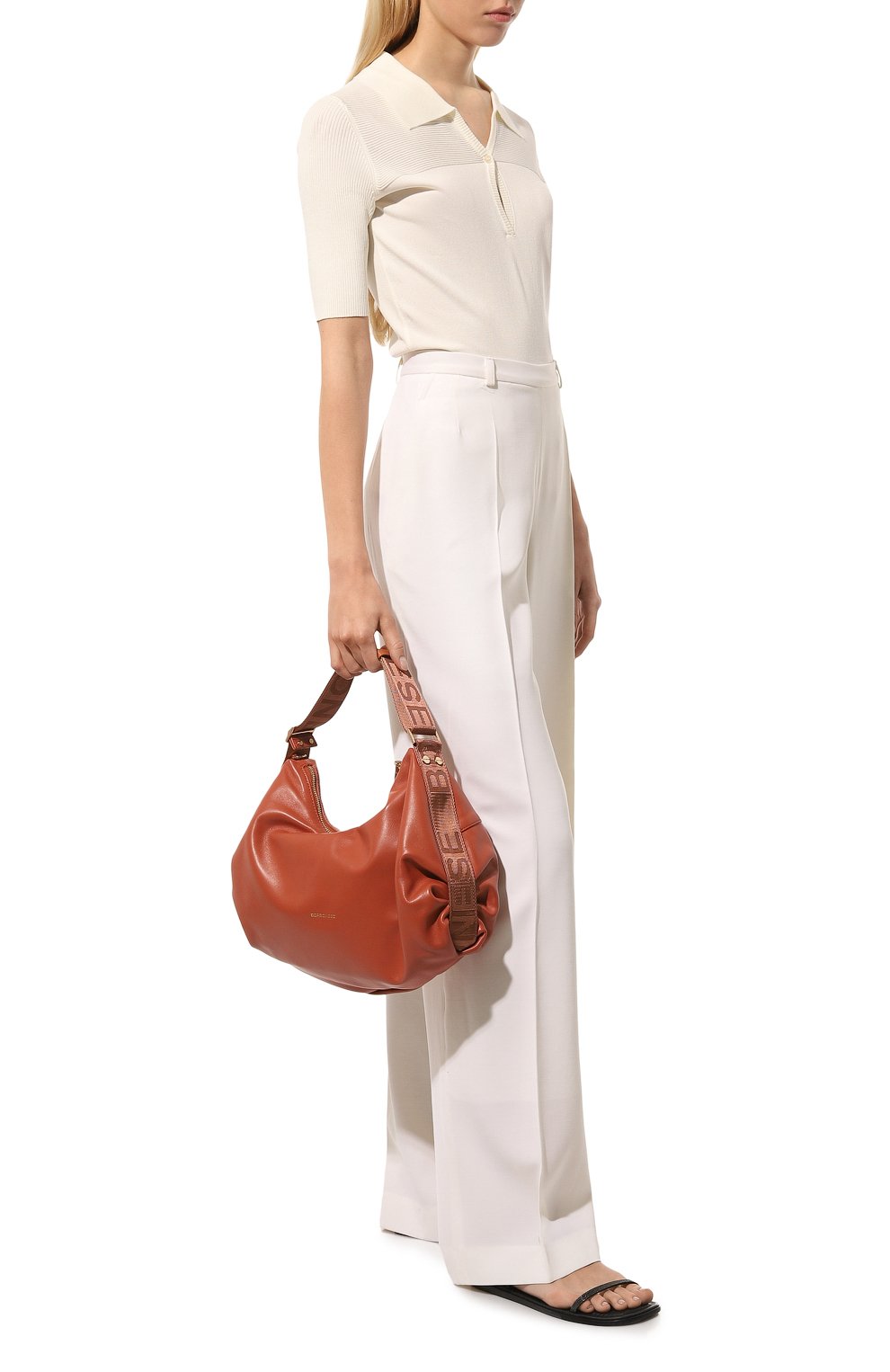 Сумка hobo medium BORBONESE оранжевого цвета по цене 67900 руб., арт. 924162, фото 7 Сумка hobo medium BORBONESE, арт. 924162, фото 7