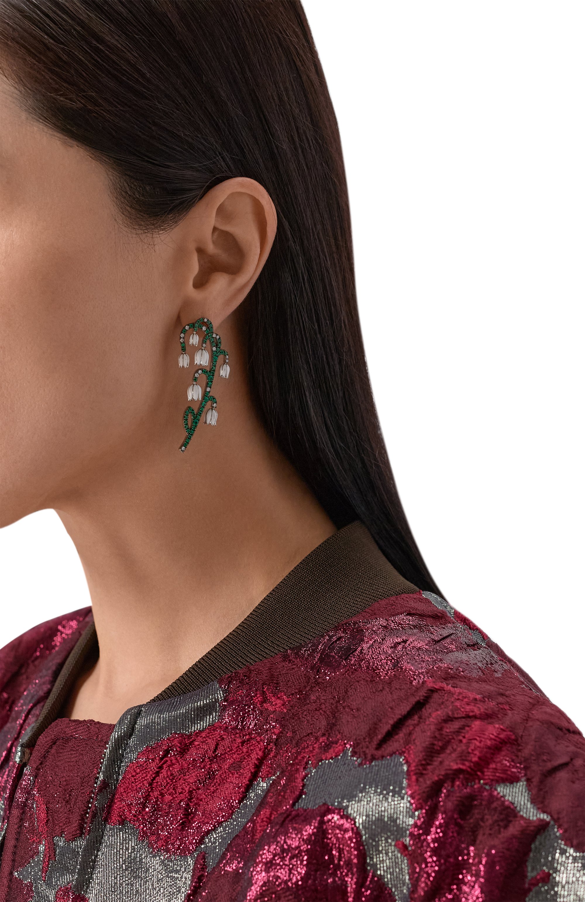 Серьги QUEENSBEE зеленого цвета по цене 176000 руб., арт. 201437, фото 2 Серьги QUEENSBEE, арт. 201437, фото 2