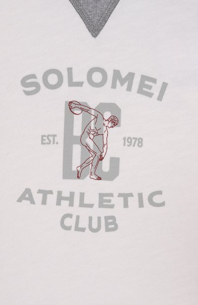 Свитшот из хлопка и льна BRUNELLO CUCINELLI, арт. BR831E501B, фото 3