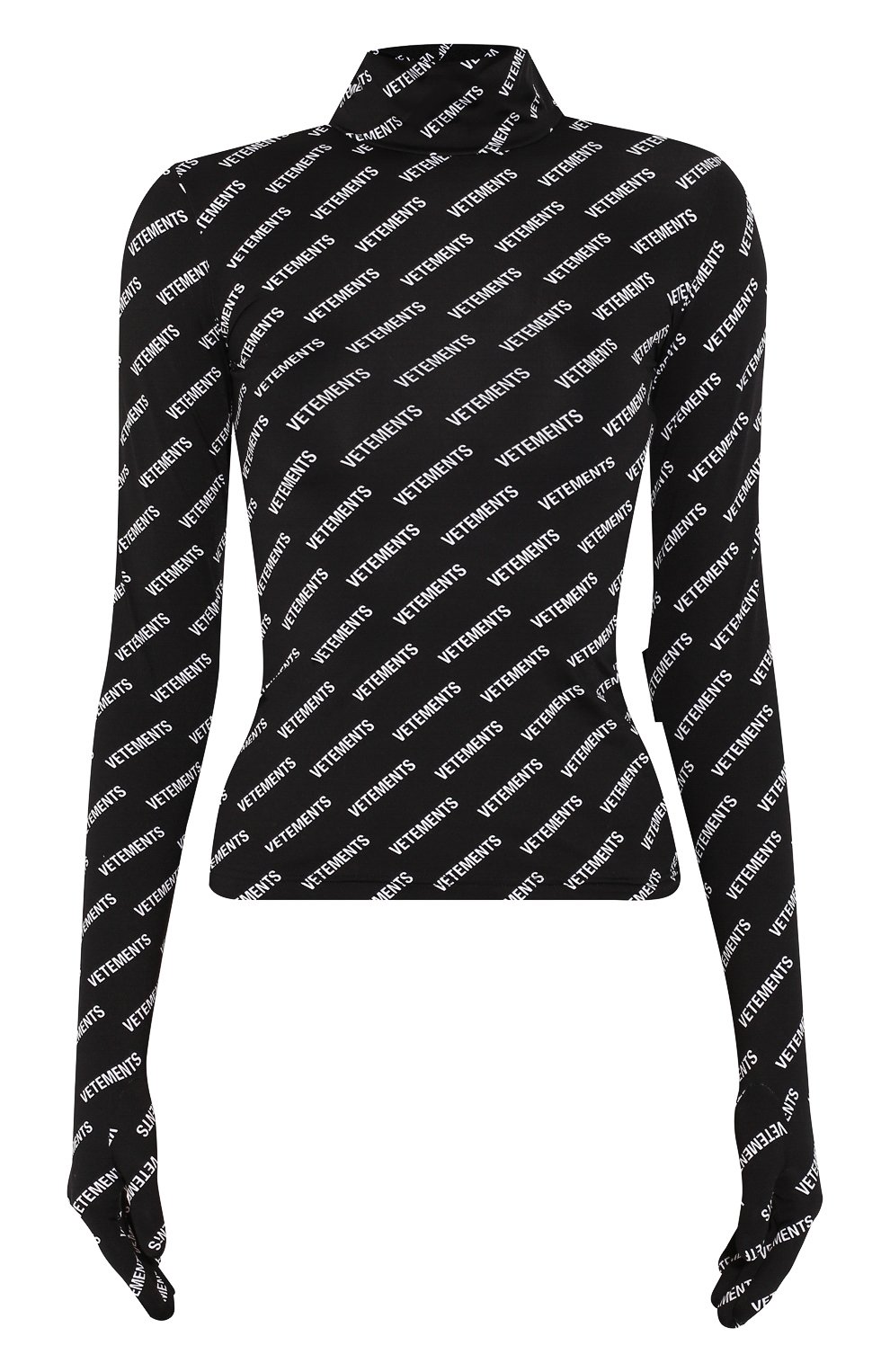 Водолазка с логотипом бренда VETEMENTS, арт. SS20T0002 2613/W/BLACK/WHITE, фото 1