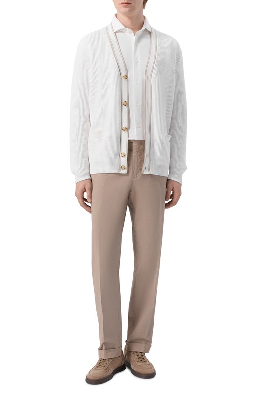 Хлопковый кардиган BOSS 50560487 Белый  50560487 Фото 2