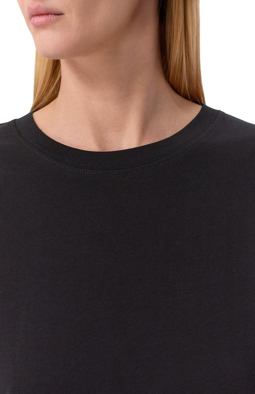 Хлопковая футболка Dries Van Noten 011100/2600 Чёрный  011100/2600 Фото 5