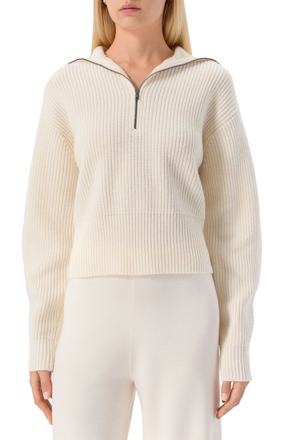 Свитер из шерсти и кашемира MAX MARA белого цвета по цене 67400 руб., арт. NADAR, фото 3 Свитер из шерсти и кашемира MAX MARA, арт. NADAR, фото 3