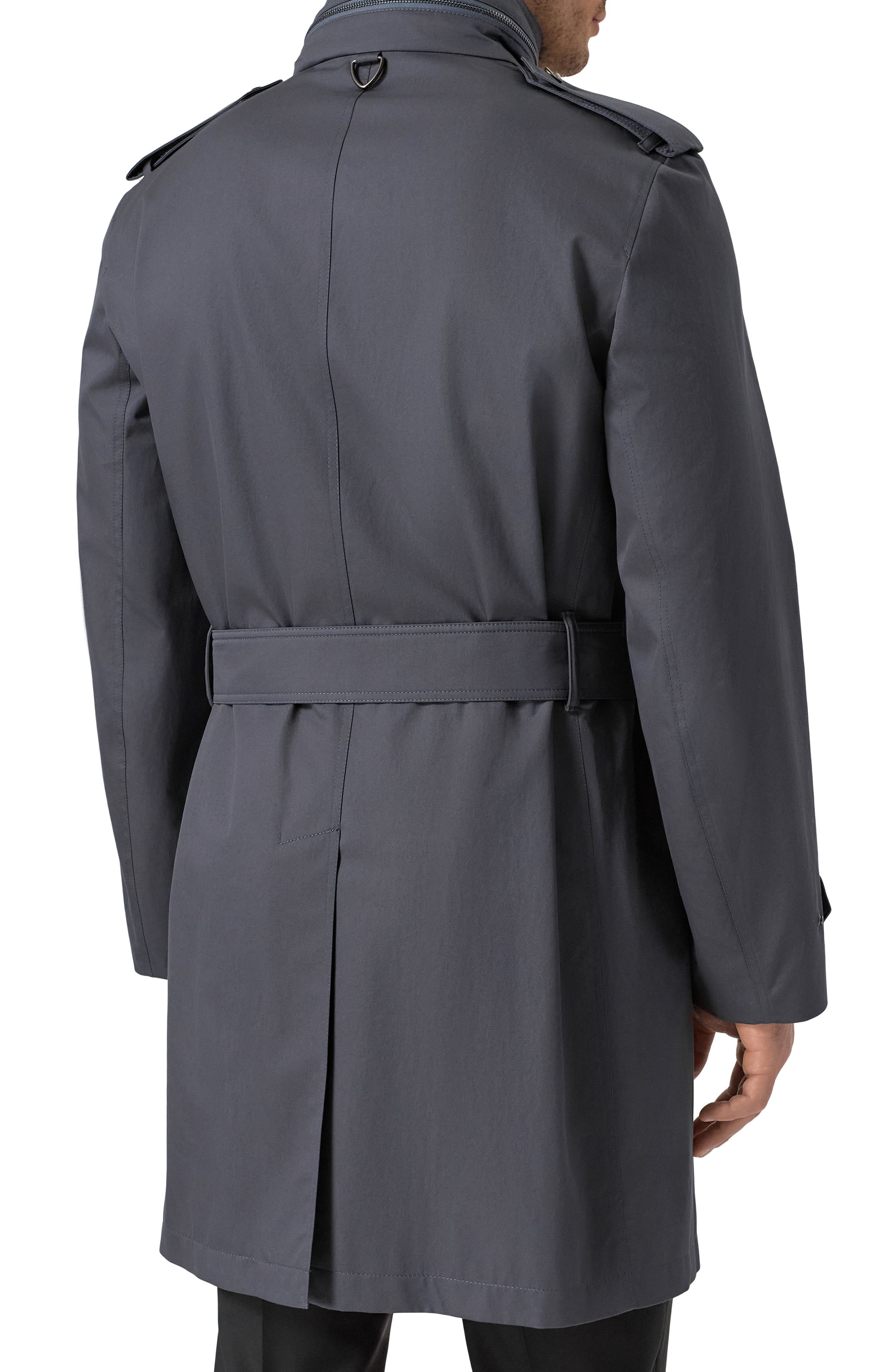 Хлопковый плащ BURBERRY темно-серого цвета по цене 317500 руб., арт. 8106366, фото 4 Хлопковый плащ BURBERRY, арт. 8106366, фото 4